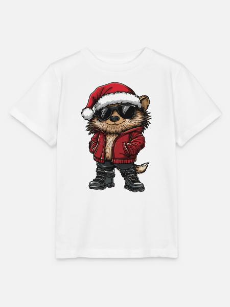 Igel Weihnachten Winter - Stanley/Stella Kinder T-Shirt MINI CREATOR  - Weiß
