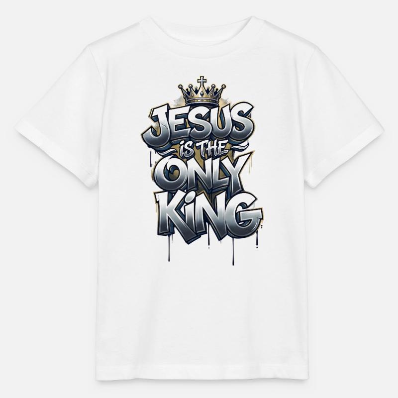 Jesus is the only King - Stanley/Stella MINI CREATOR Kids’ T-Shirt - white