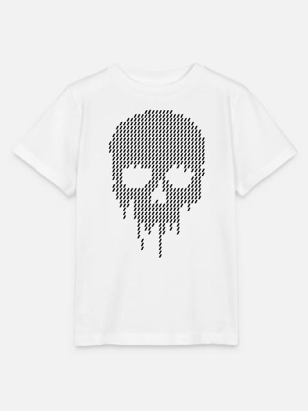 Pixel-Schädel-Art-Design - Stanley/Stella Kinder T-Shirt MINI CREATOR  - Weiß