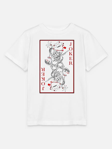 Joker mit Klingen und Blut - Stanley/Stella Kinder T-Shirt MINI CREATOR - Weiß