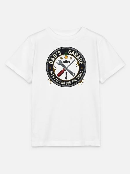 Dad's Garage 24/7 Werkzeug Design - Stanley/Stella Kinder T-Shirt MINI CREATOR - Weiß