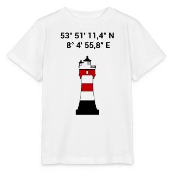 Leuchtturm Roter Sand Seefahrt Segeln Nordsee - Stanley/Stella Kinder T-Shirt MINI CREATOR  - Weiß - Vorne - Maike (125cm)