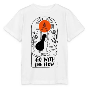 Go with the flow - Stanley/Stella Kinder T-Shirt MINI CREATOR  - Weiß - Vorne - Maike (125cm)