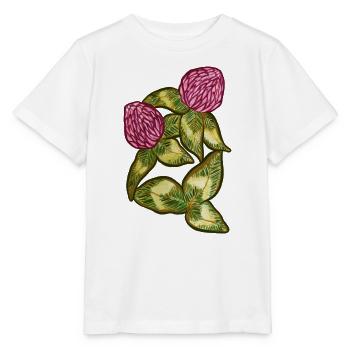 Protea Bloom botanische Blätter - Stanley/Stella Kinder T-Shirt MINI CREATOR  - Weiß - Vorne - Maike (125cm)