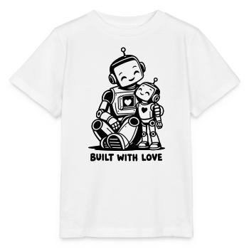 Built with Love – Niedlicher Roboter-Elternteil und Kind - Stanley/Stella Kinder T-Shirt MINI CREATOR  - Weiß - Vorne - Maike (125cm)