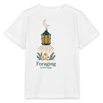 Pilze Sammeln Mondlicht Cottagecore Wald T-Shirt - Stanley/Stella Kinder T-Shirt MINI CREATOR  - Weiß - Vorne - Maike (125cm)