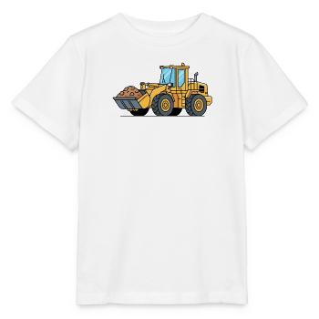 Radlader Baumaschine - Stanley/Stella Kinder T-Shirt MINI CREATOR  - Weiß - Vorne - Maike (125cm)