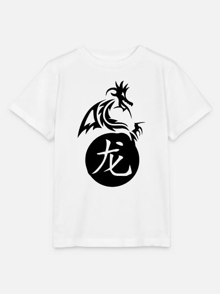 Drache Chinesisches astrologisches Zeichen - Stanley/Stella Kinder T-Shirt MINI CREATOR - Weiß