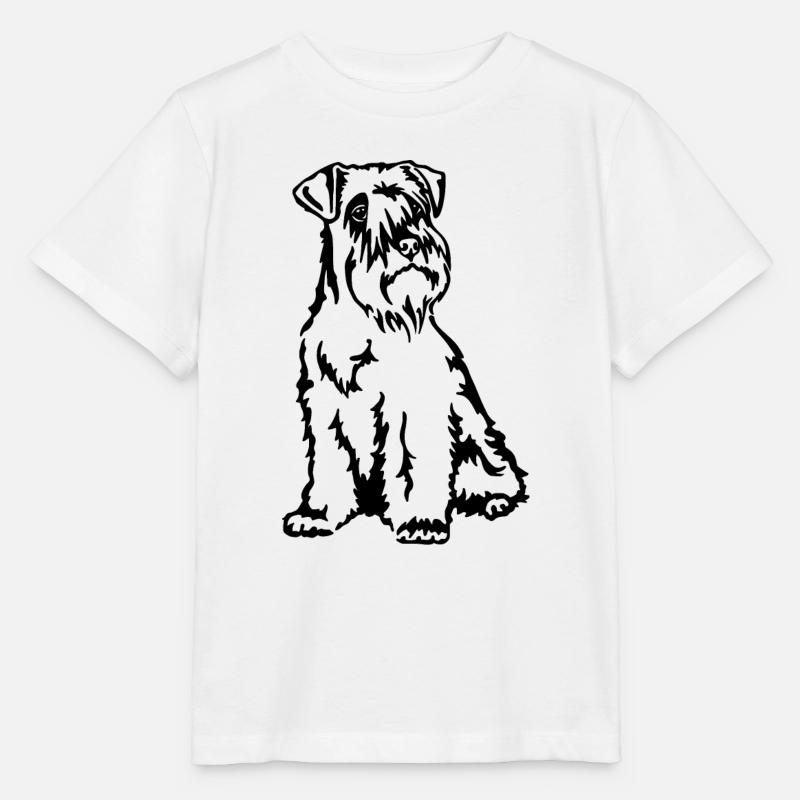 Schnauzer miniature - T-shirt bio MINI CREATOR Stanley/Stella Enfant - blanc