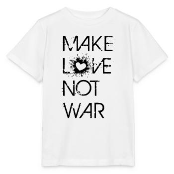 Love not War black - Stanley/Stella Kinder T-Shirt MINI CREATOR  - Weiß - Vorne - Maike (125cm)