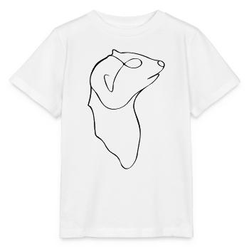 Minimalistisches Erdmännchen - Stanley/Stella Kinder T-Shirt MINI CREATOR  - Weiß - Vorne - Maike (125cm)