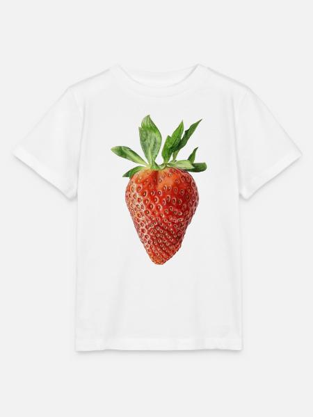 Saftige rote Erdbeere, Sommer - Stanley/Stella Kinder T-Shirt MINI CREATOR - Weiß