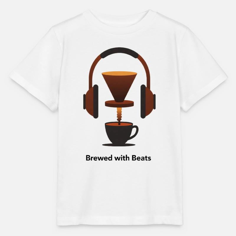 Rythmes de café - T-shirt bio MINI CREATOR Stanley/Stella Enfant - blanc