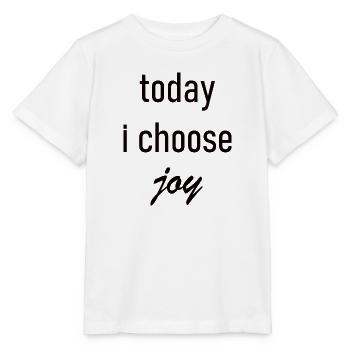 Heute wähle ich Joy Grafik - Stanley/Stella Kinder T-Shirt MINI CREATOR  - Weiß - Vorne - Maike (125cm)