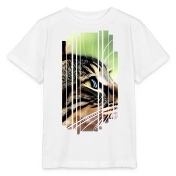 Katze Katzen - Stanley/Stella Kinder T-Shirt MINI CREATOR  - Weiß - Vorne - Maike (125cm)