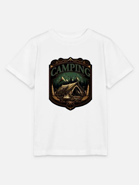 Camping logo - Stanley/Stella Kinder T-Shirt MINI CREATOR  - Weiß