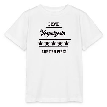 Verputzerin Stuckateurin Chefin Verputzer Frau - Stanley/Stella Kinder T-Shirt MINI CREATOR  - Weiß - Vorne - Maike (125cm)