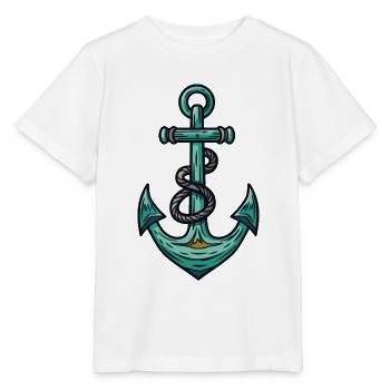 Anker Symbol Hafen - Stanley/Stella Kinder T-Shirt MINI CREATOR  - Weiß - Vorne - Maike (125cm)