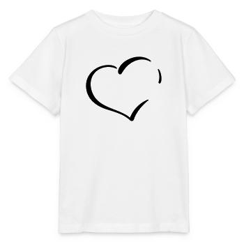 cœur - T-shirt bio MINI CREATOR Stanley/Stella Enfant - blanc - Devant - Maike (125cm)