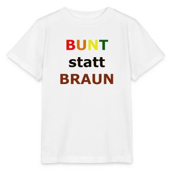 COLORFUL instead of BROWN - Stanley/Stella MINI CREATOR Kids’ T-Shirt - white - Front - Maike (125cm)