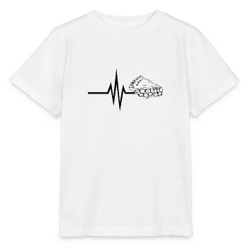Mon coeur bat pour les gâteaux - Gâteau d'anniversaire - T-shirt bio MINI CREATOR Stanley/Stella Enfant - blanc - Devant - Maike (125cm)