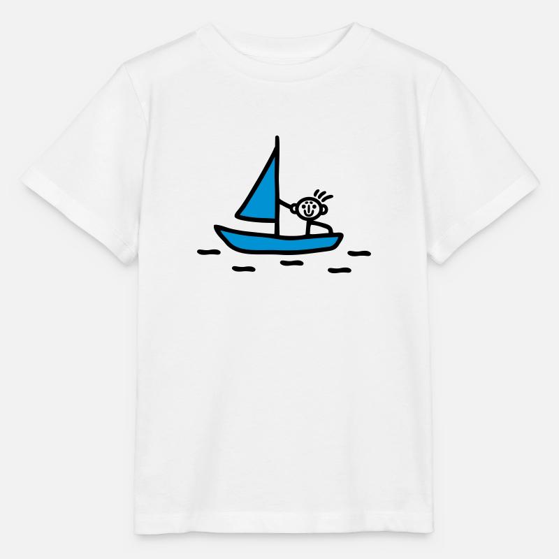 Strichmännchen segeln - V2 - Stanley/Stella Kinder T-Shirt MINI CREATOR  - Weiß