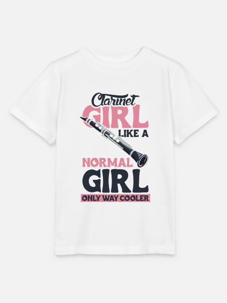 Clarinet Girl Klarinette Musikerin Geschenk - Stanley/Stella Kinder T-Shirt MINI CREATOR  - Weiß