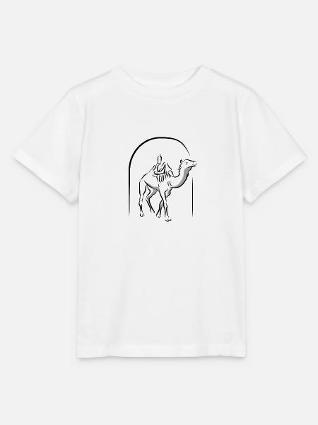 Chameau avec selle - T-shirt bio MINI CREATOR Stanley/Stella Enfant - blanc