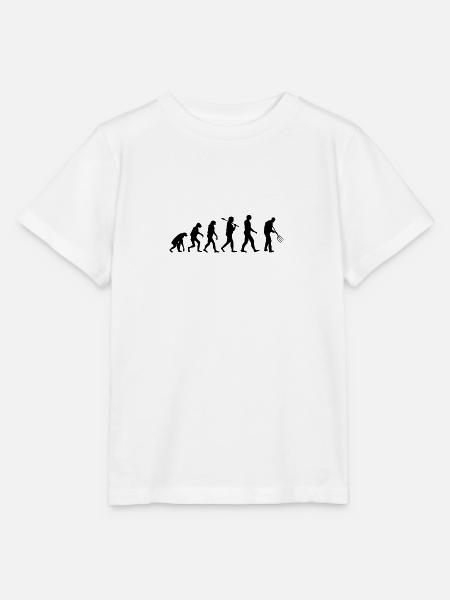 Landwirt Mistgabel Evolution - Stanley/Stella Kinder T-Shirt MINI CREATOR  - Weiß