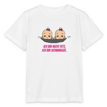 Ich Bin Nicht Fett Schwangerschaft Baby - Stanley/Stella Kinder T-Shirt MINI CREATOR  - Weiß - Vorne - Maike (125cm)