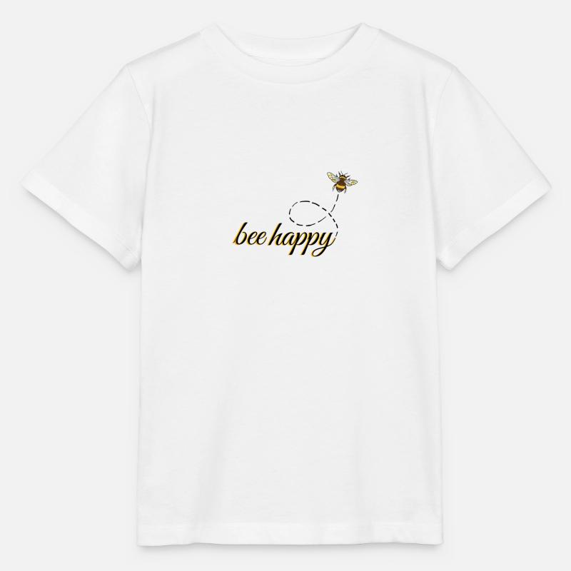 "Abeille heureuse" - T-shirt bio MINI CREATOR Stanley/Stella Enfant - blanc