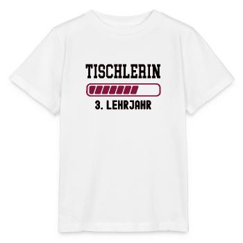 Ausbildung Tischlerin 3. Lehrjahr Tischler Lehre - Stanley/Stella Kinder T-Shirt MINI CREATOR  - Weiß - Vorne - Maike (125cm)