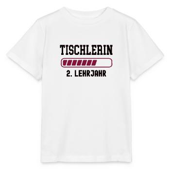 Ausbildung Tischlerin 2. Lehrjahr Tischler Lehre - Stanley/Stella Kinder T-Shirt MINI CREATOR  - Weiß - Vorne - Maike (125cm)