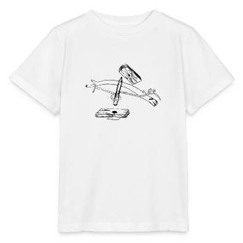 1er BowDrill - Feuerbohrset - Stanley/Stella Kinder T-Shirt MINI CREATOR  - Weiß - Vorne - Maike (125cm)