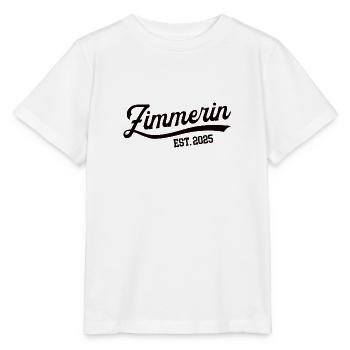 Zimmerin 2025 Beruf Zimmerei Zimmerer Beruf - Stanley/Stella Kinder T-Shirt MINI CREATOR  - Weiß - Vorne - Maike (125cm)