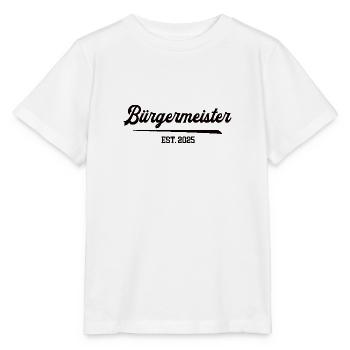 Bürgermeister est 2025 Wahl Bürgermeisterwahl 25 - Stanley/Stella Kinder T-Shirt MINI CREATOR  - Weiß - Vorne - Maike (125cm)
