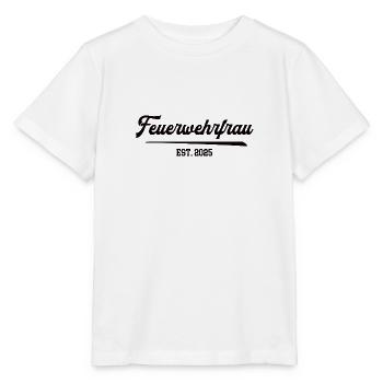Feuerwehrfrau Freiwillige Feuerwehr Frauen FFW - Stanley/Stella Kinder T-Shirt MINI CREATOR  - Weiß - Vorne - Maike (125cm)