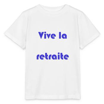 RETRAITE. RETRAITE. RETRAITEE. RETRAITE - T-shirt bio MINI CREATOR Stanley/Stella Enfant - blanc - Devant - Maike (125cm)