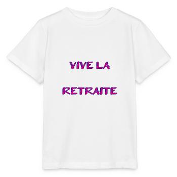 RETRAITE. RETRAITE. RETRAITEE. RETRAITE - T-shirt bio MINI CREATOR Stanley/Stella Enfant - blanc - Devant - Maike (125cm)