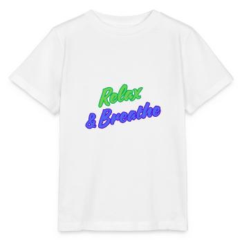 Entspannen & Atmen - Stanley/Stella Kinder T-Shirt MINI CREATOR  - Weiß - Vorne - Maike (125cm)