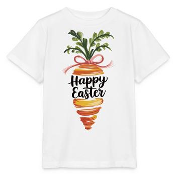 Easter Joy – Spring-like carrot with bow - Stanley/Stella MINI CREATOR Kids’ T-Shirt - white - Front - Maike (125cm)