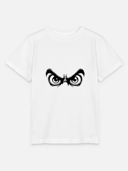 Augen mit starrem beobachtendem Blick - Stanley/Stella Kinder T-Shirt MINI CREATOR  - Weiß