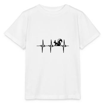 Herzschlag für süsse Eichhörnchen - Stanley/Stella Kinder T-Shirt MINI CREATOR  - Weiß - Vorne - Maike (125cm)