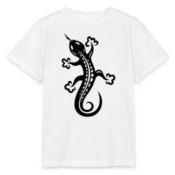 Echse, Eidechse - Stanley/Stella Kinder T-Shirt MINI CREATOR  - Weiß - Vorne - Maike (125cm)