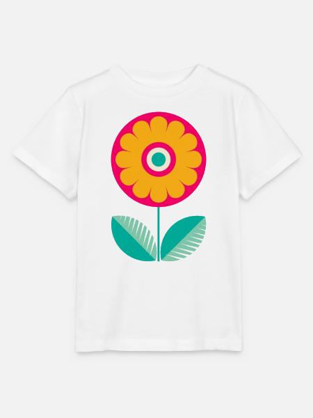 Süße bunte Blume - Stanley/Stella Kinder T-Shirt MINI CREATOR - Weiß