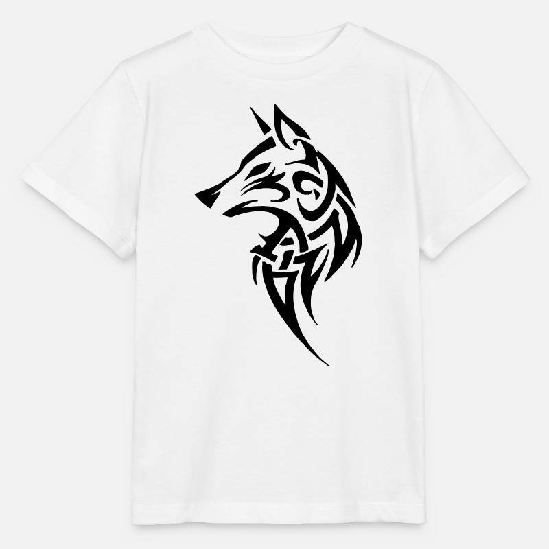 Wolf Tribal - Stanley/Stella Kinder T-Shirt MINI CREATOR  - Weiß