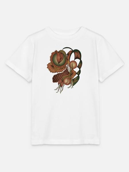 Erdfarbene Blume Formen - Stanley/Stella Kinder T-Shirt MINI CREATOR  - Weiß