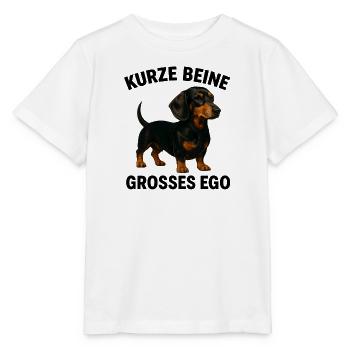 Jambes courtes, grand teckel à l’ego - T-shirt bio MINI CREATOR Stanley/Stella Enfant - blanc - Devant - Maike (125cm)