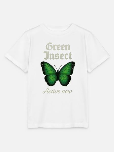 Green Insect Butterfly Fans geschenkidee - Stanley/Stella Kinder T-Shirt MINI CREATOR - Weiß