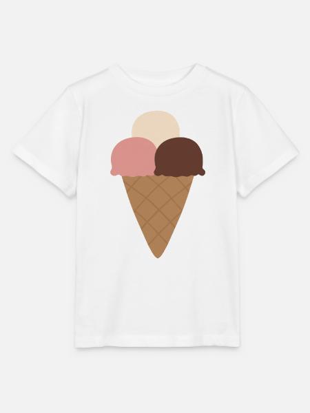 Triple Scoop Cream Cone - Stanley/Stella Kinder T-Shirt MINI CREATOR - Weiß